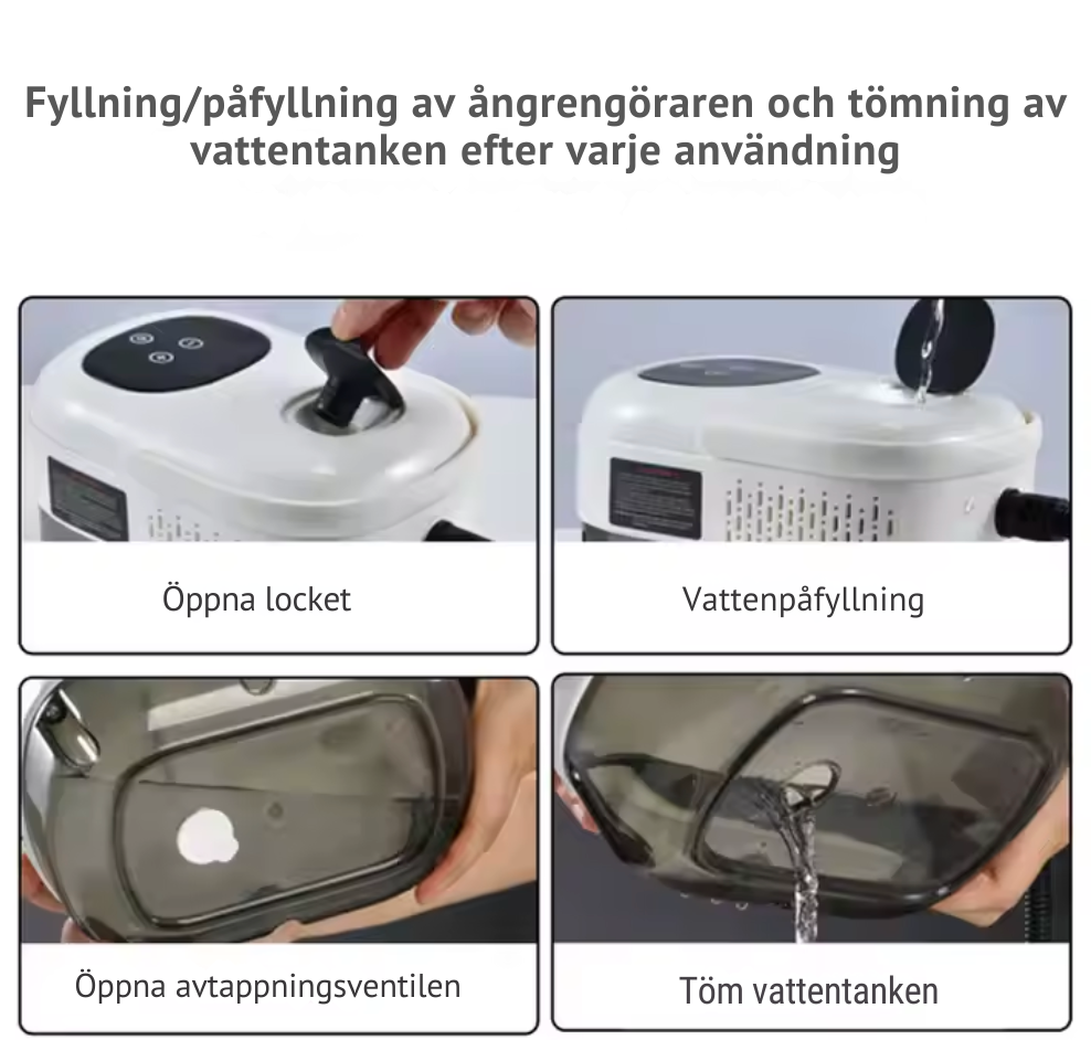 ÅngKraft Pro™ 105°C - Ångrengörare 3 BAR