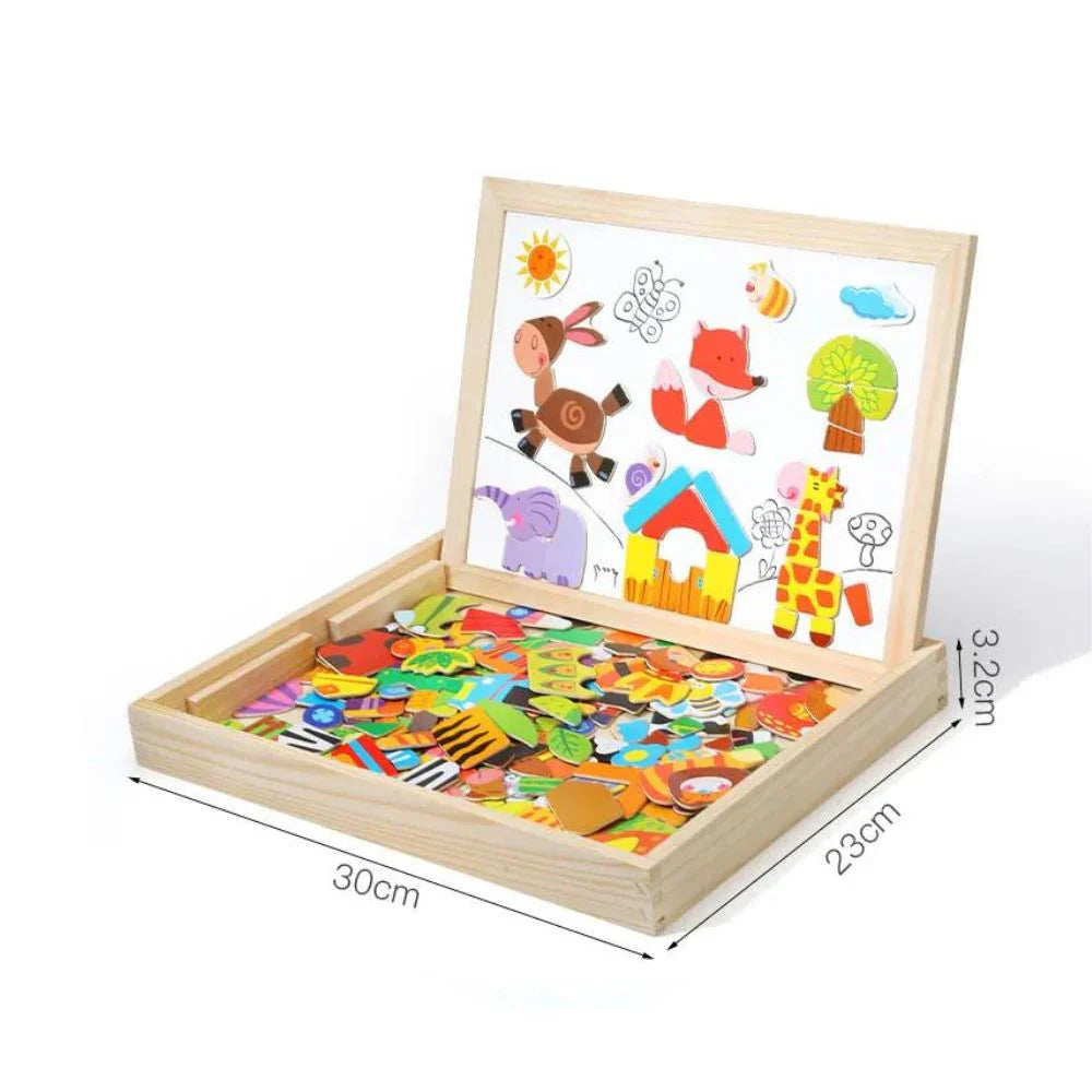 KreativTavlan™ Montessori Ritbräda och Magnetpussel 2-i-1