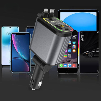 DriveCharge™ 120W | Supersnabb 4-i-1 Billaddare med RGB Stjärnhimmel