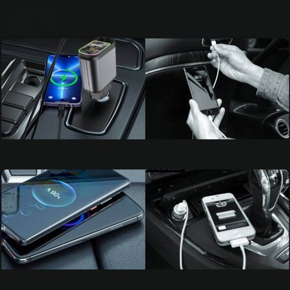 DriveCharge™ 120W | Supersnabb 4-i-1 Billaddare med RGB Stjärnhimmel