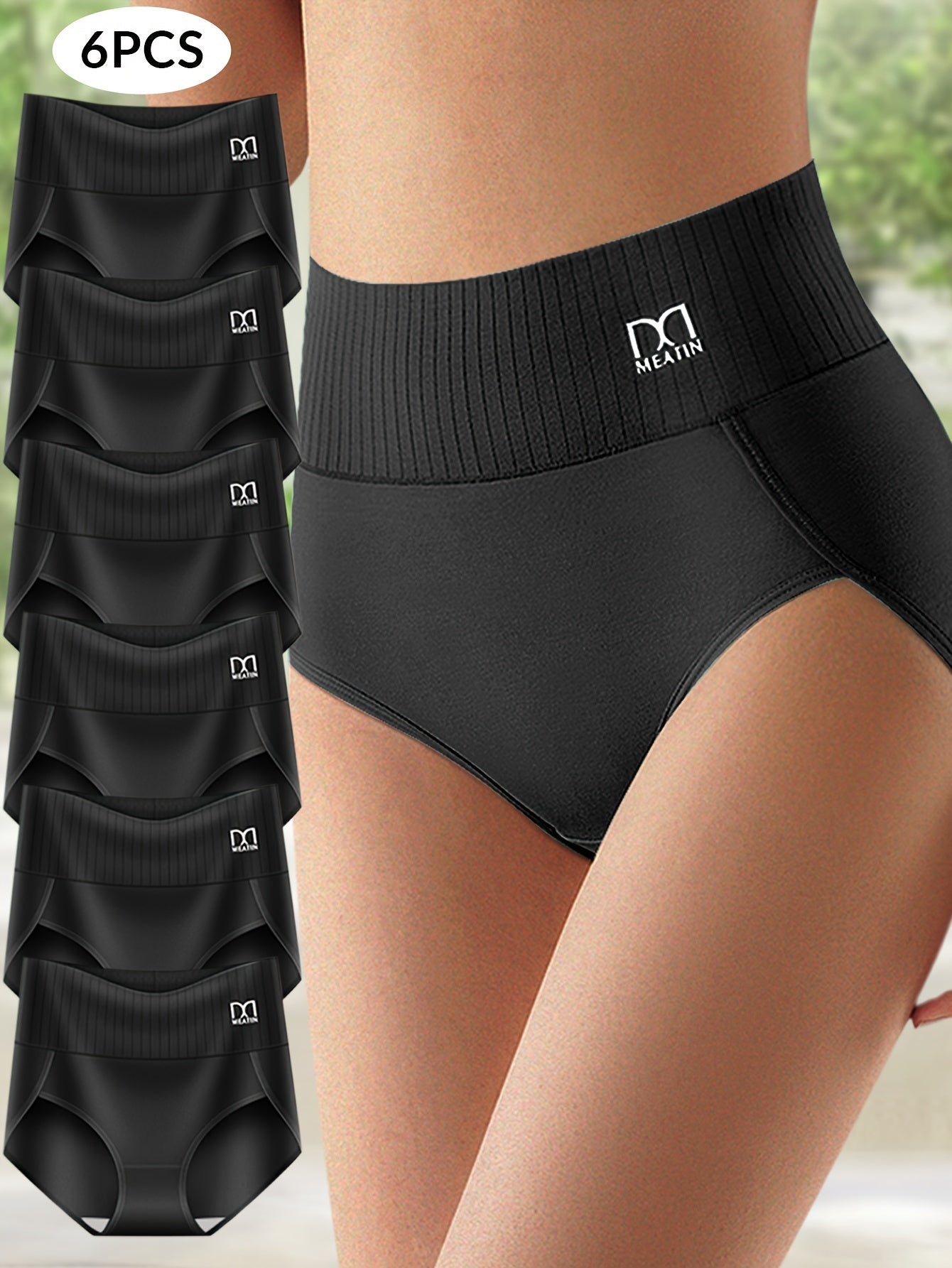 FormaLuxe™ Midjetrosa | 6-pack Andas & Bekväma Höga Midjetrosor med Magstöd