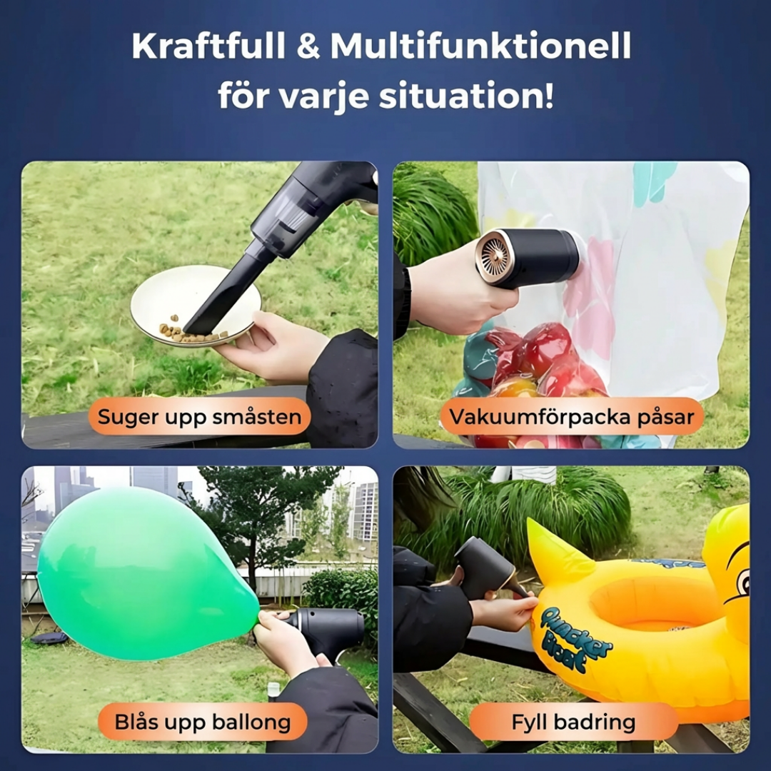 StädForce™ Pro Mini – Trådlös mini dammsugare och blåsare för skrivbord, bil och svåra hörn