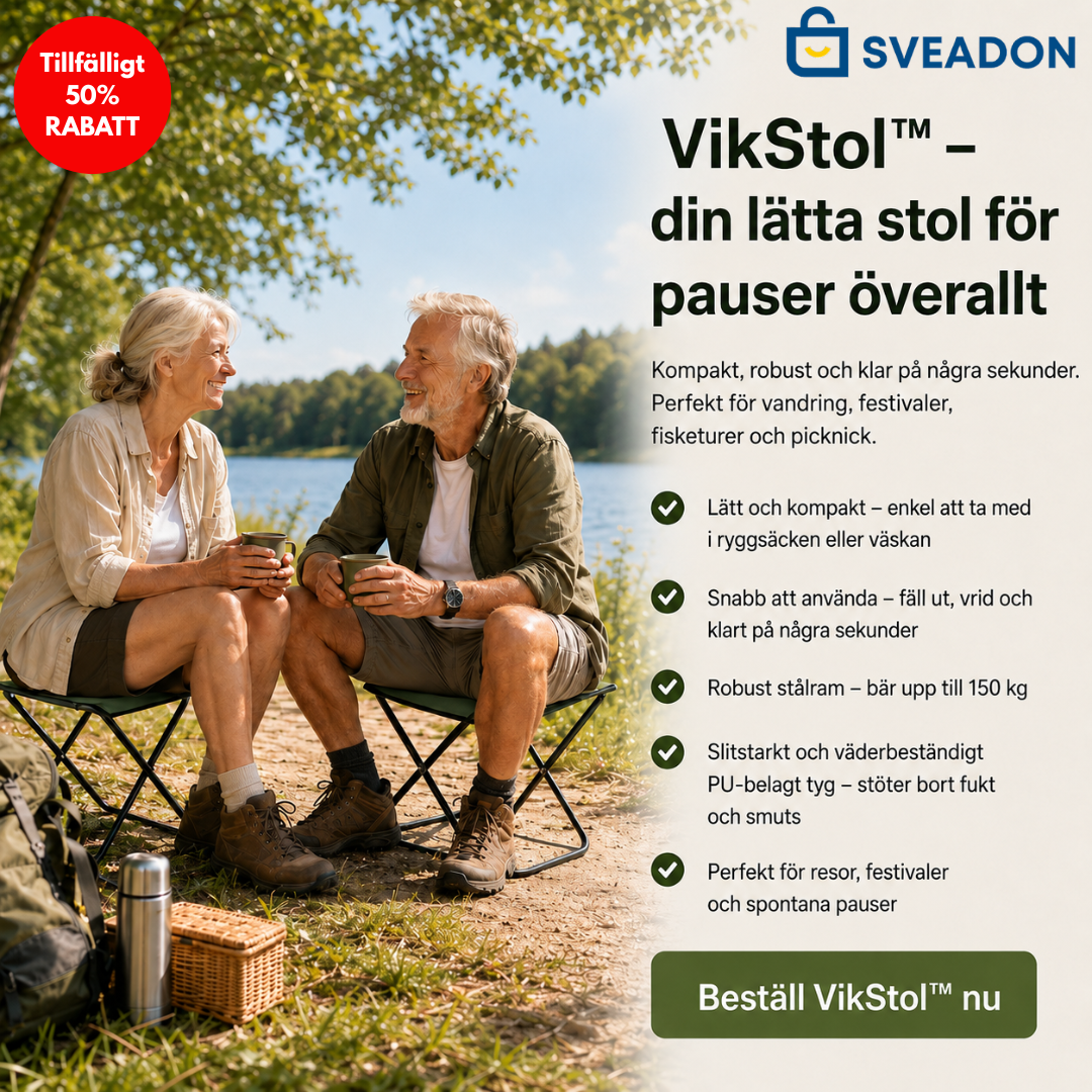 VikStol™ | Smart hopfällbar stol – enkel att ta med överallt