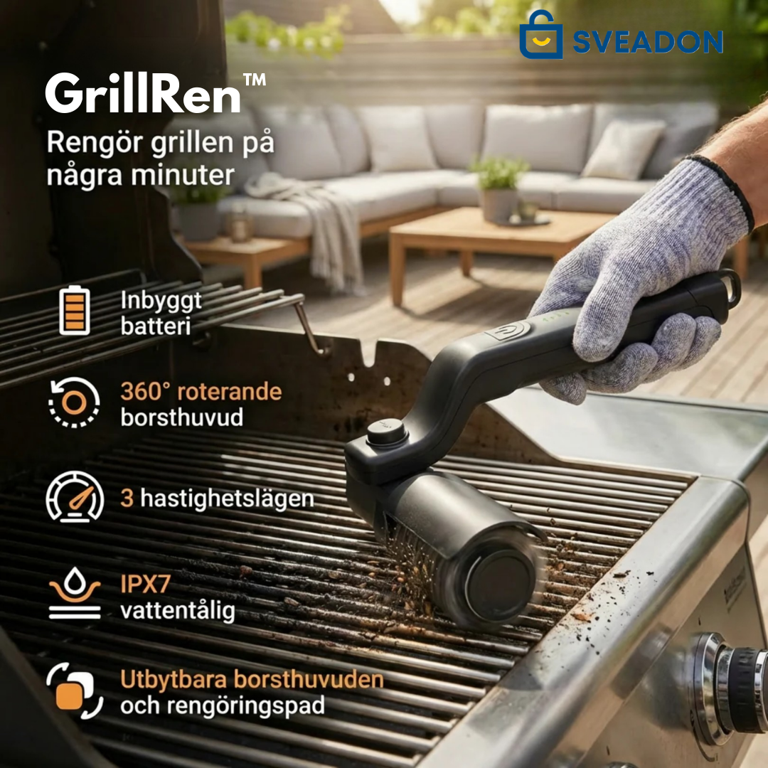 GrillRen™ | Elektrisk Grillrengörare med Kraftfull Motor
