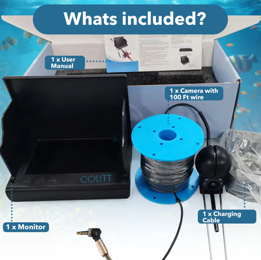 DjupSikt™ Fiskekamera med 30 meter kabel