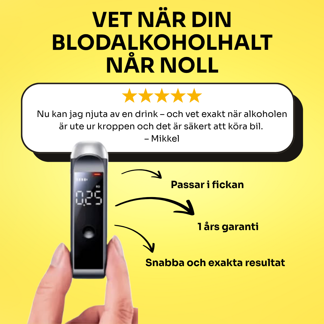 KörKlar™ Alkomätare | Känn till fakta innan du kör 🚗