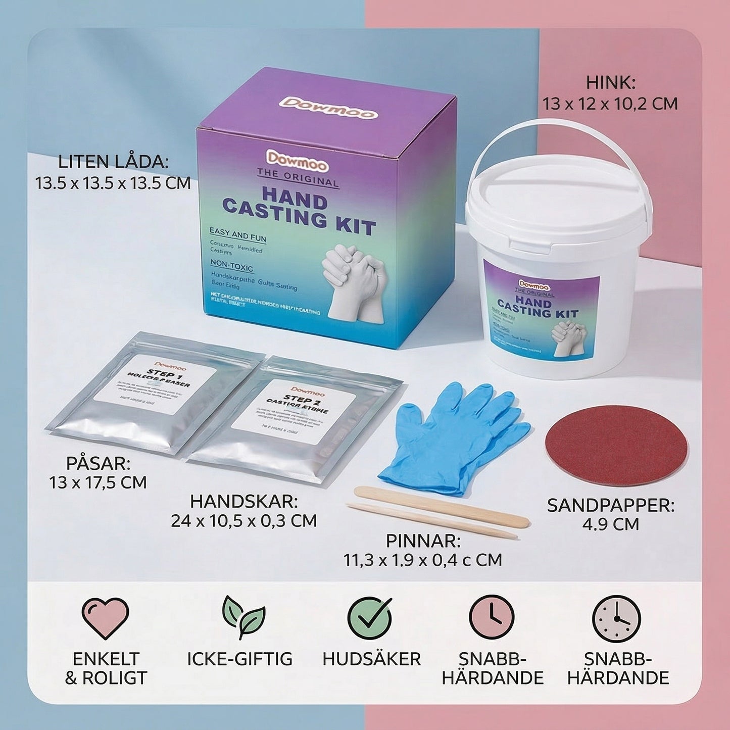HandMinne™ | 3D-gipsavgjutning av händer för familjer och par