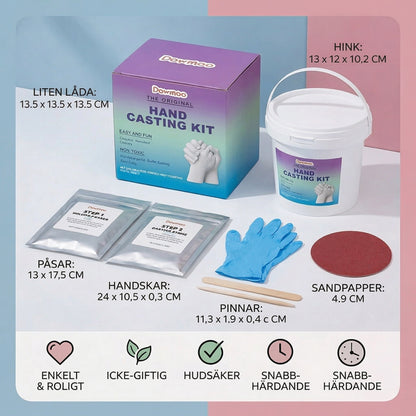 HandMinne™ | 3D-gipsavgjutning av händer för familjer och par