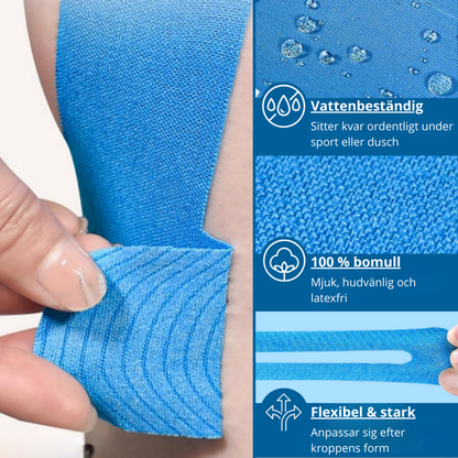 KnäFlex™ Förstansad Kinesiologitejp för Knästöd & Muskelavlastning