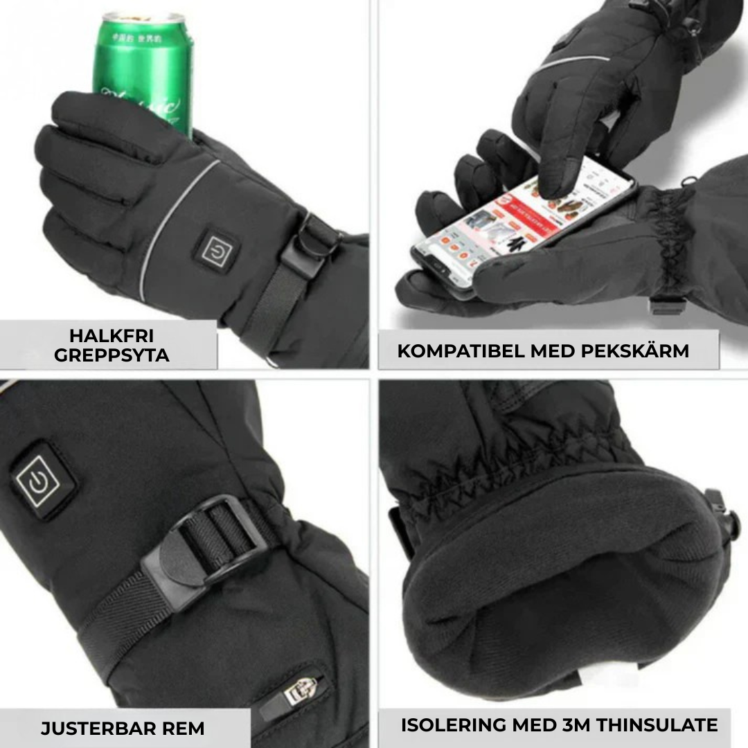 VärmeGrip™ | Elektriskt uppvärmda handskar