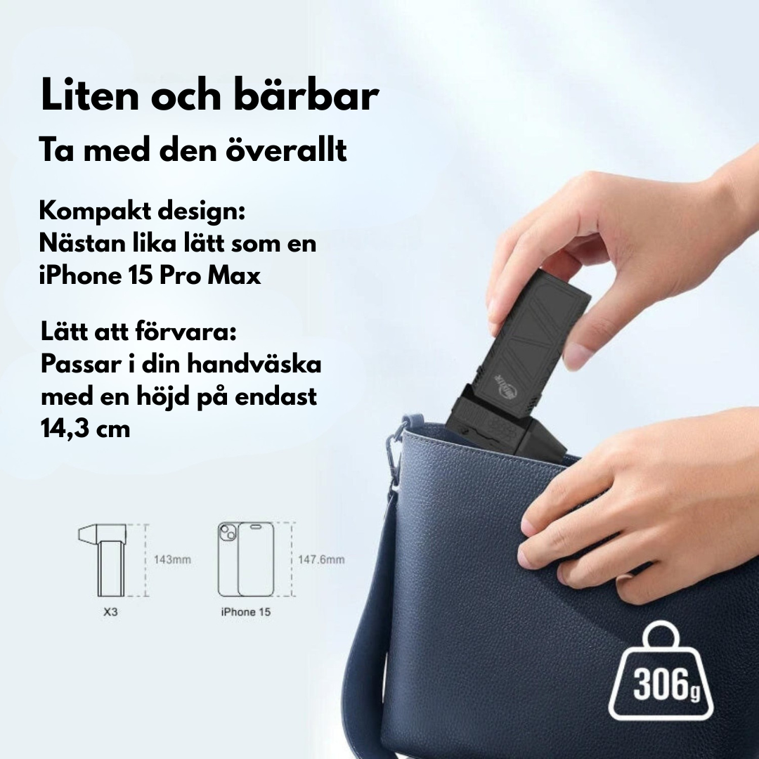 StormJet™ – Kraftfull Handhållen Luftblåsare
