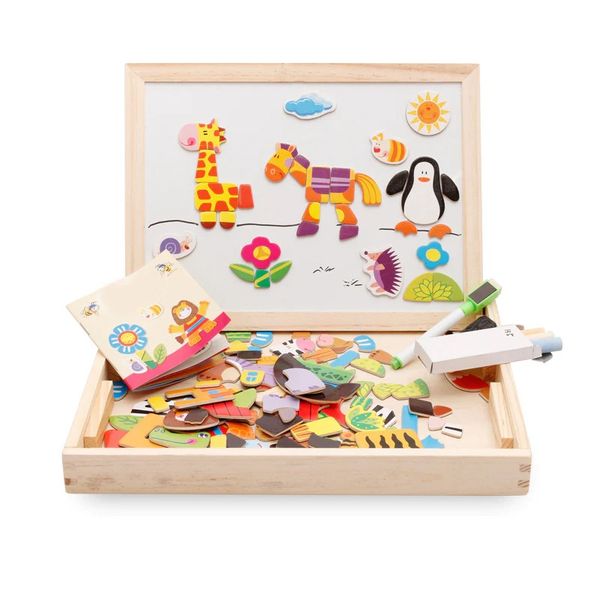 KreativTavlan™ Montessori Ritbräda och Magnetpussel 2-i-1