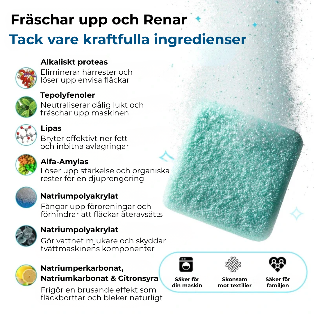 TvättFrisk™ | Tvättmaskinstabletter