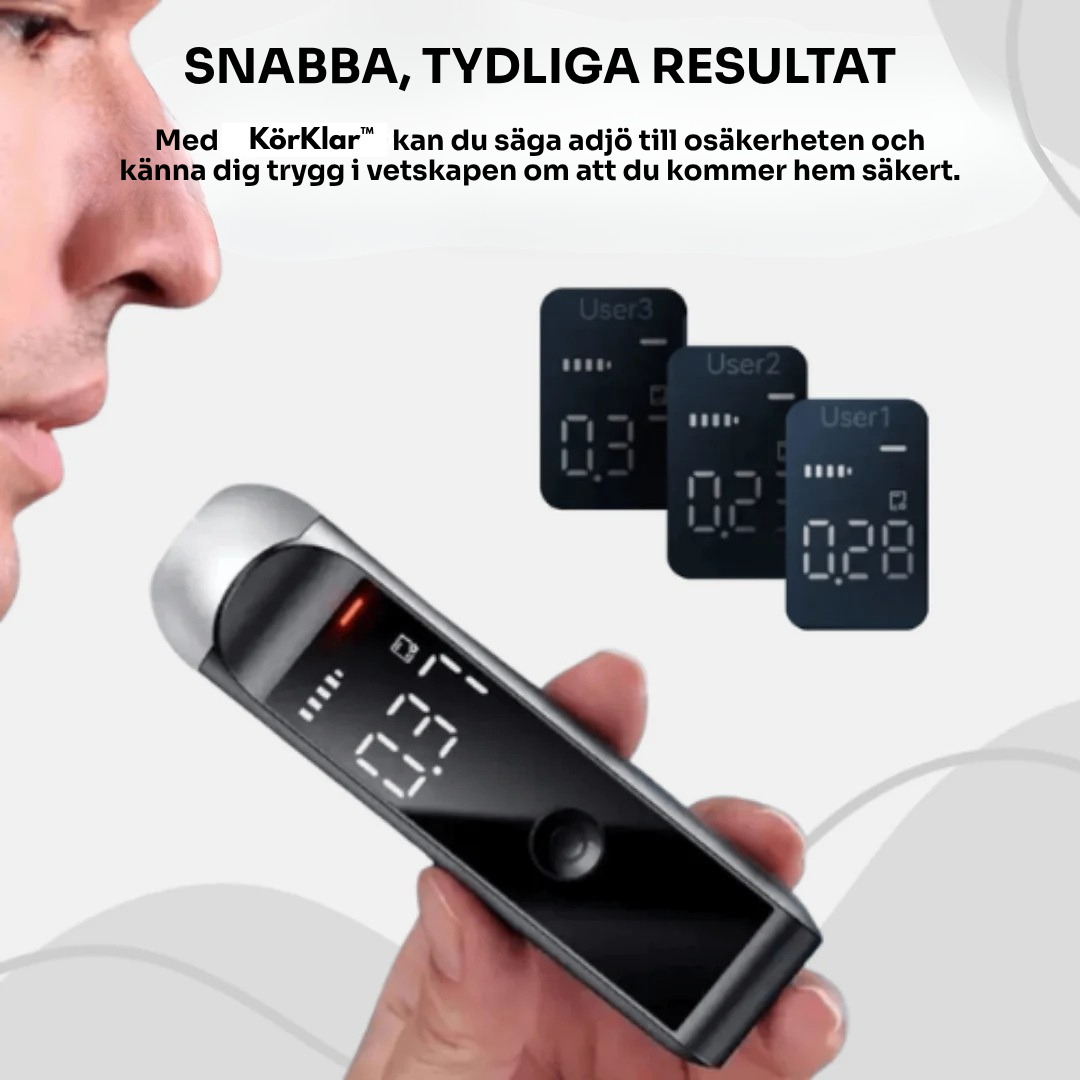 KörKlar™ Alkomätare | Känn till fakta innan du kör 🚗