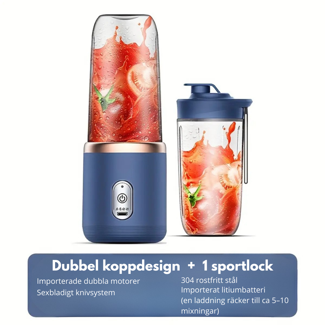 SmoothGo™ Portabel Mixer & Smoothiebägare