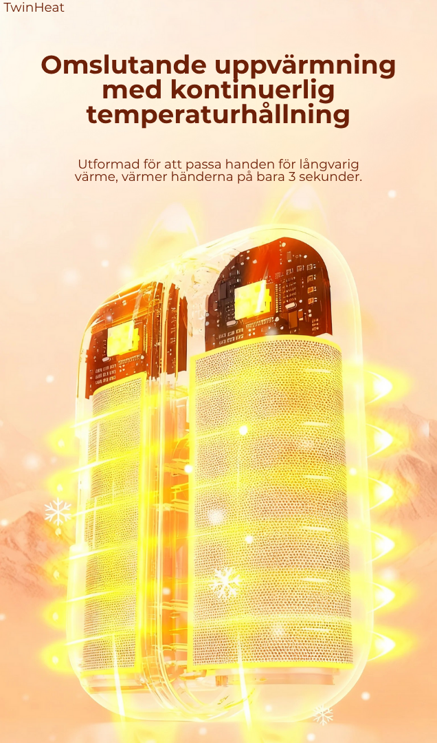 VärmeHjärta™ | 2-i-1 magnetiska uppladdningsbara handvärmare