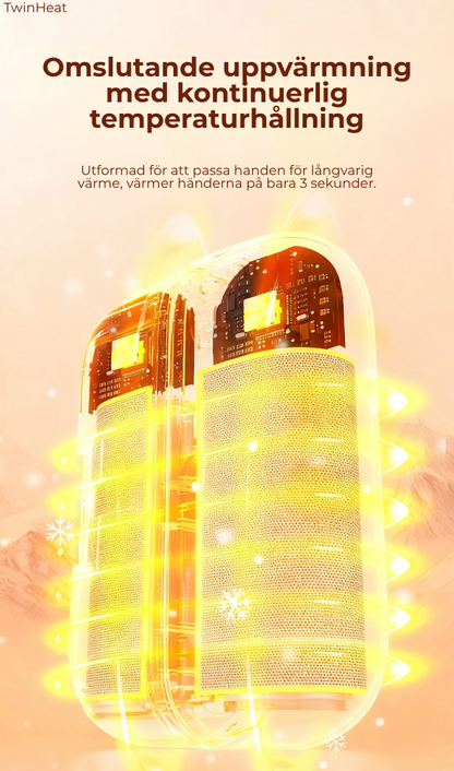 VärmeHjärta™ | 2-i-1 magnetiska uppladdningsbara handvärmare