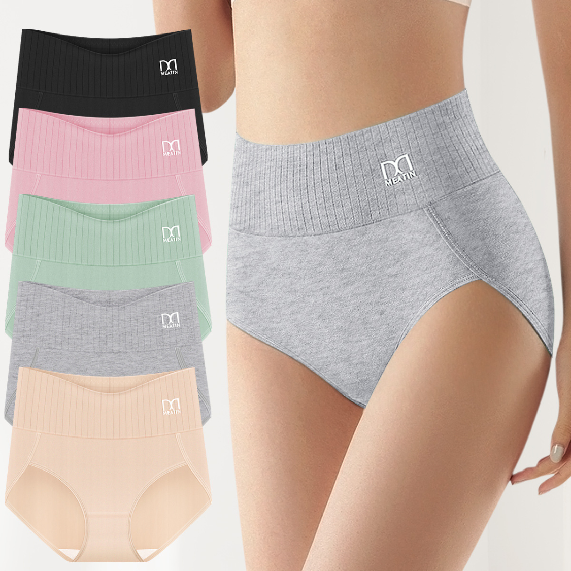 FormaLuxe™ Midjetrosa | 6-pack Andas & Bekväma Höga Midjetrosor med Magstöd