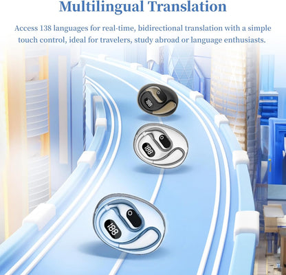 LinguaLive™ Pro I Trådlösa Översättningshörlurar med Realtidsöversättning