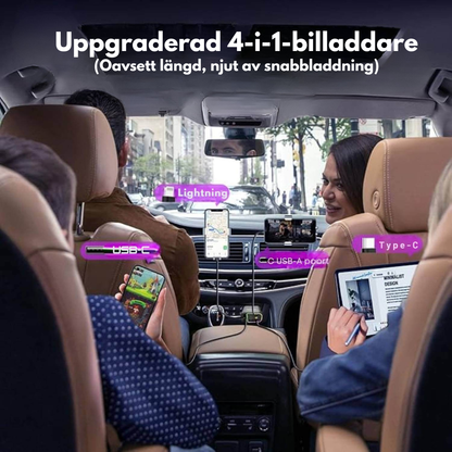 DriveCharge™ 120W | Supersnabb 4-i-1 Billaddare med RGB Stjärnhimmel