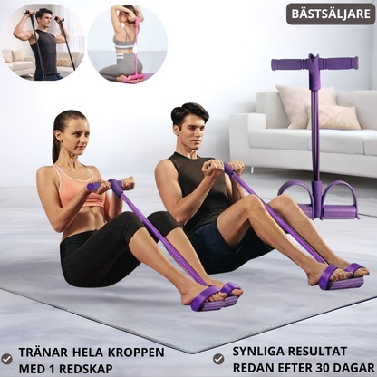 FlexKraft™ | Multifunktionellt träningsband med fotloop för effektiv helkroppsträning