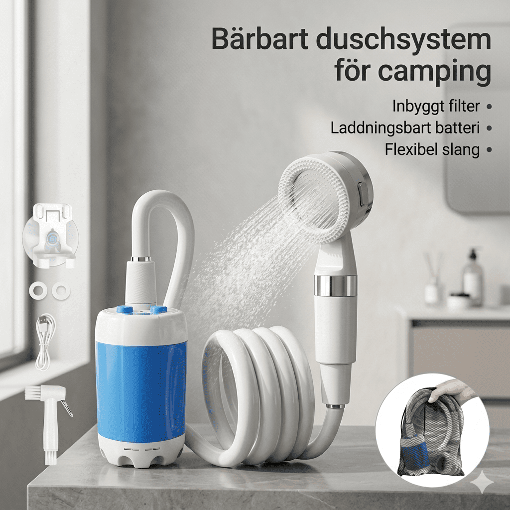 VildDusch™ - Bärbar Duschenhet med Vattenpump