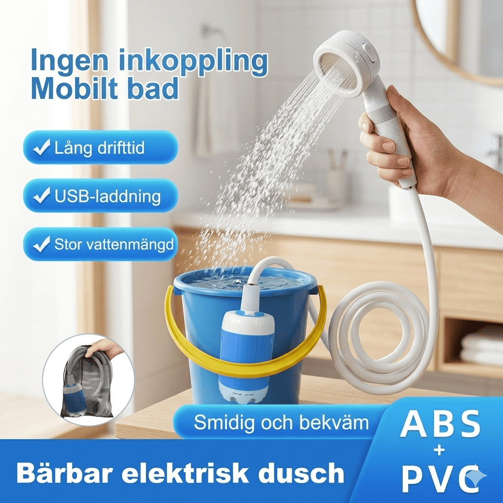 VildDusch™ - Bärbar Duschenhet med Vattenpump