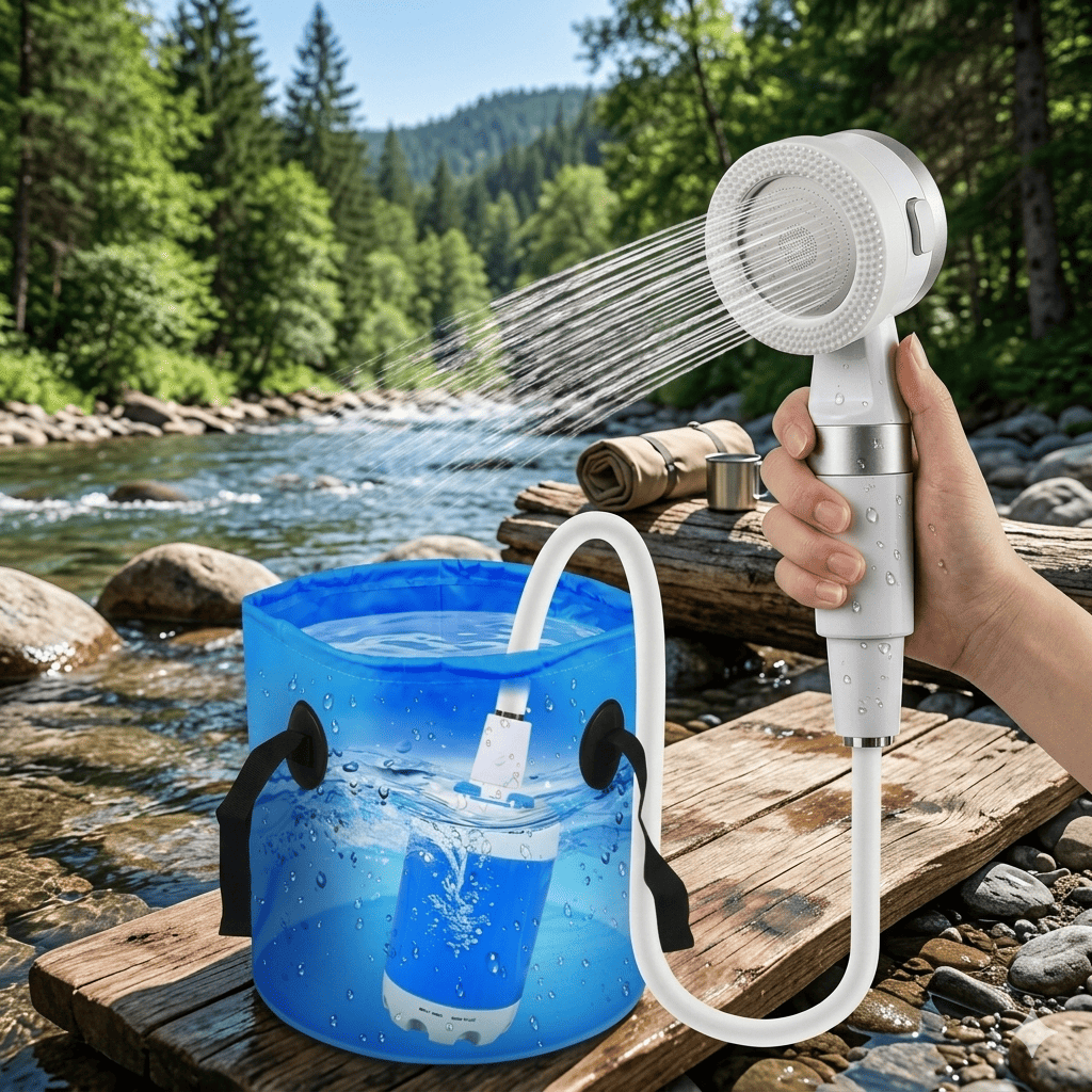 VildDusch™ - Bärbar Duschenhet med Vattenpump