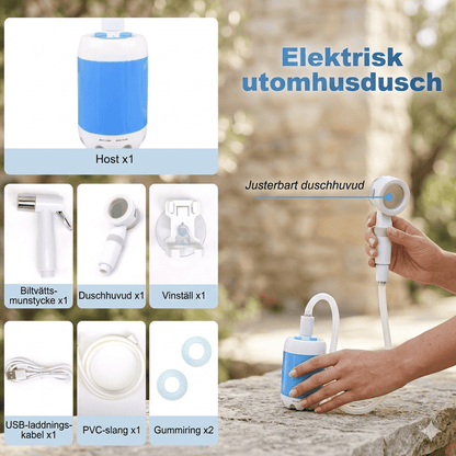 VildDusch™ - Bärbar Duschenhet med Vattenpump