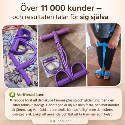 FlexKraft™ | Multifunktionellt träningsband med fotloop för effektiv helkroppsträning