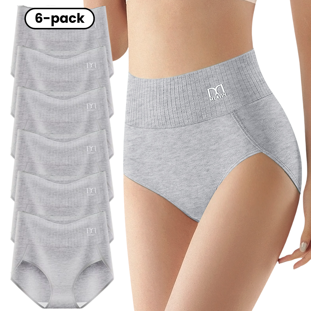 FormaLuxe™ Midjetrosa | 6-pack Andas & Bekväma Höga Midjetrosor med Magstöd