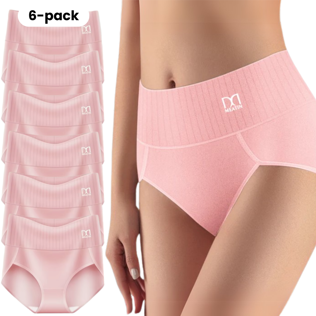 FormaLuxe™ Midjetrosa | 6-pack Andas & Bekväma Höga Midjetrosor med Magstöd