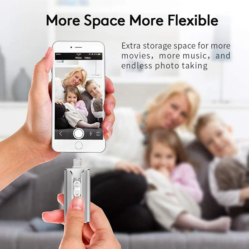 MinnesFlex™ - Kompakt och hållbar multienhet 4-i-1 USB-minne
