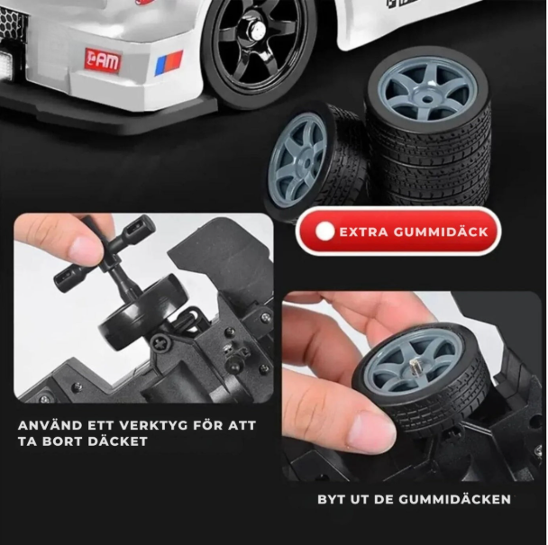 TurboRacer™ GTR | 4WD Drift-RC-Bil, Snabbladdning & Action!