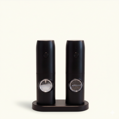 KryddSet™ | Lyft din matlagning med detta elektriska salt- och pepparkvarnset—enkel smak inom räckhåll!