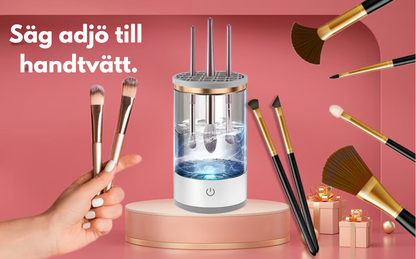CleanGlam™ – Automatisk 3-i-1 Sminkborstrengörare