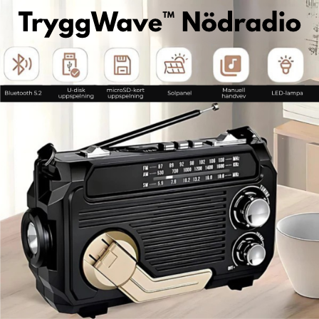 TryggWave™ | Håll dig uppkopplad, håll dig säker: Det ultimata överlevnadsverktyget för alla kriser