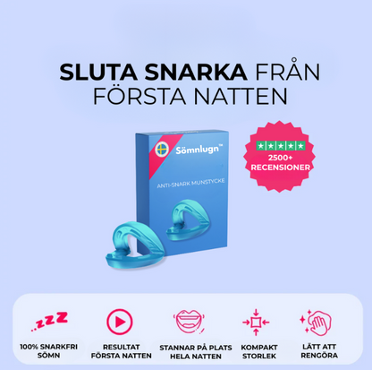Sömnlugn™ | Anti-snarkningsmunstycke Universell Storlek