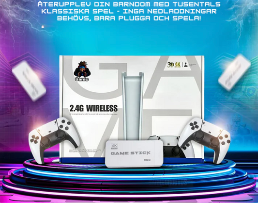 PixelVault™ Retro Dock V2 | Återupplev din barndom med tusentals klassiska spel - inga nedladdningar behövs, bara plugga och spela!