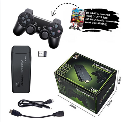 TidResa™ Konsol | Återupplev din barndom med tusentals klassiska spel, inga nedladdningar behövs, bara koppla in och spela!