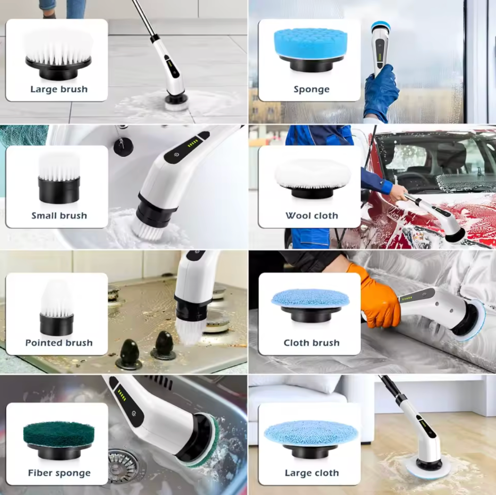RenBlixt™ – 9-i-1 Elektrisk Rengöringsborste