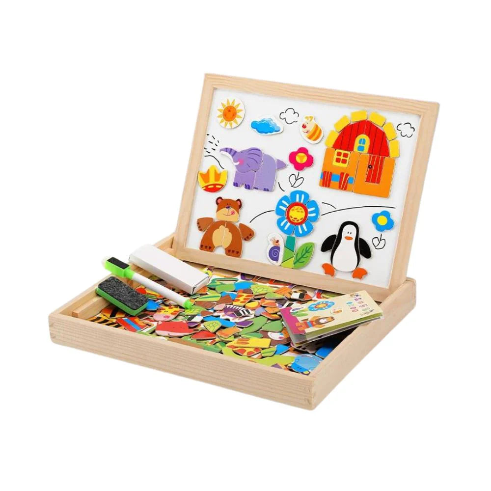 KreativTavlan™ Montessori Ritbräda och Magnetpussel 2-i-1
