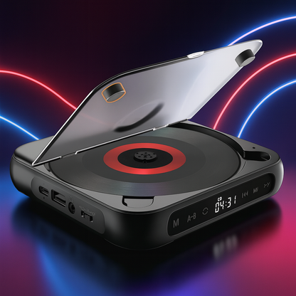 EchoWave™ | Portabel CD-spelare med Bluetooth och kabelanslutning