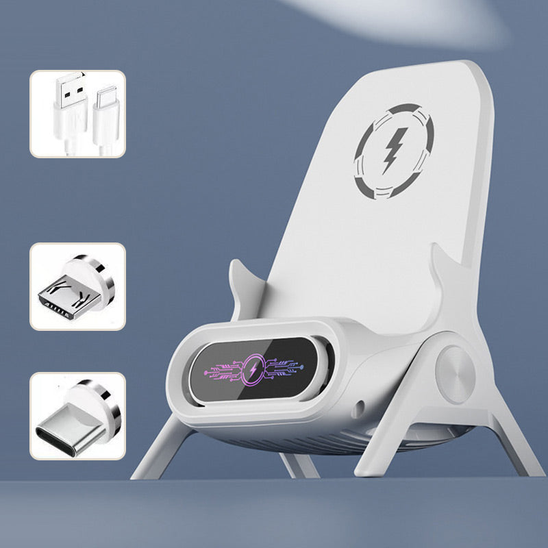 ChargeSeat™ – Trådlös Snabbladdare & Mobilstativ
